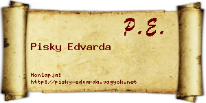 Pisky Edvarda névjegykártya